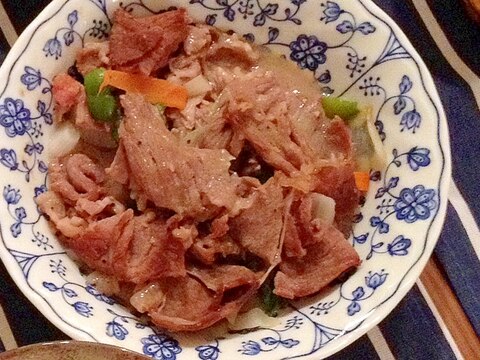 牛肉と野菜の塩炒め